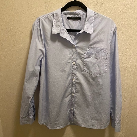 Jenni Kayne Slim Button Down Shirt In French Blue Size XXL - Picture 3 of 12